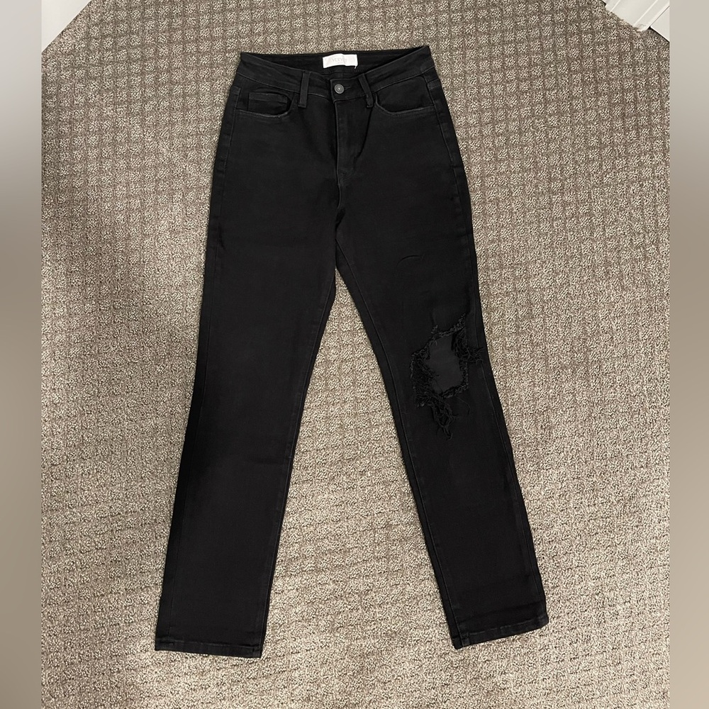 High rise boyfriend stretch cuffed jean size 25